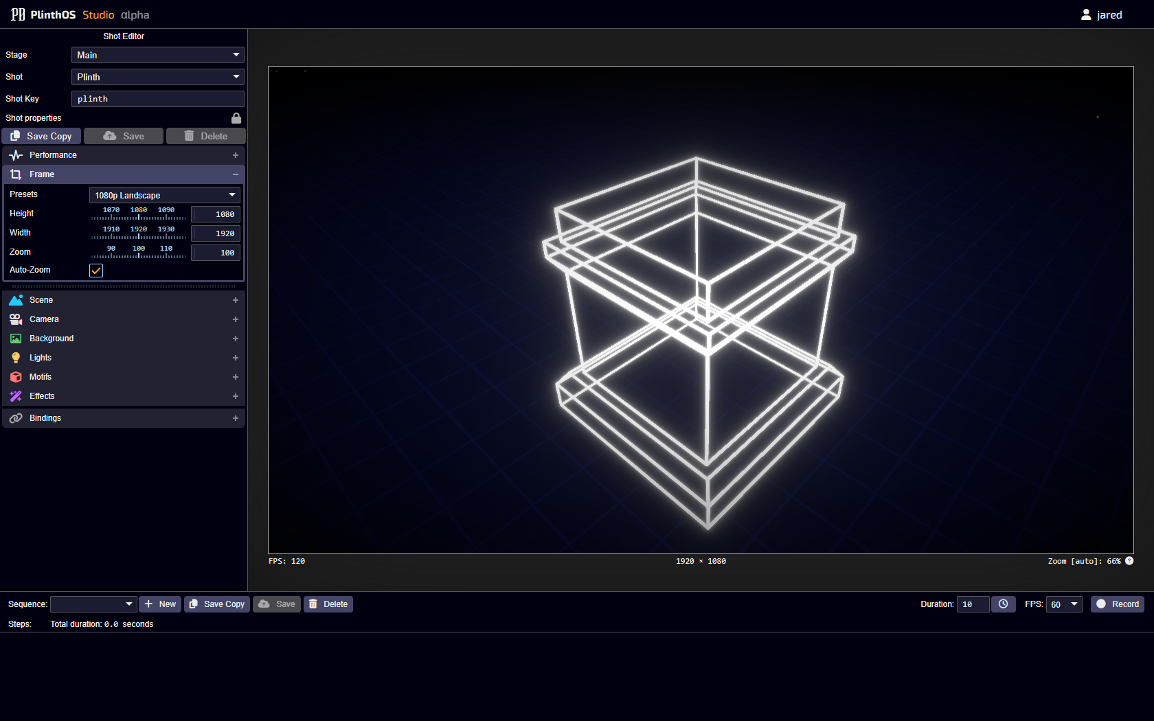 Plinthos Studio Interface